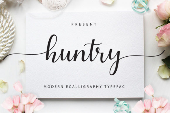 Huntry Font: A Bold Handwritten Typeface