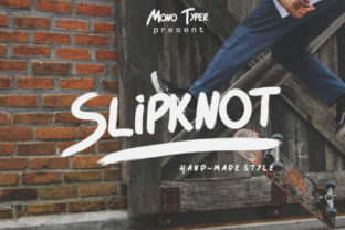 Slipknot: A Handmade Paint Brush Font